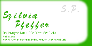 szilvia pfeffer business card